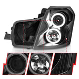ANZO 2003-2007 Cadillac Cts Projector Headlights w/ Halo Black (CCFL) 121417
