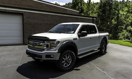 AVS 15-18 Ford F-150 Aeroskin II Textured Low Profile Hood Shield - Black 436096