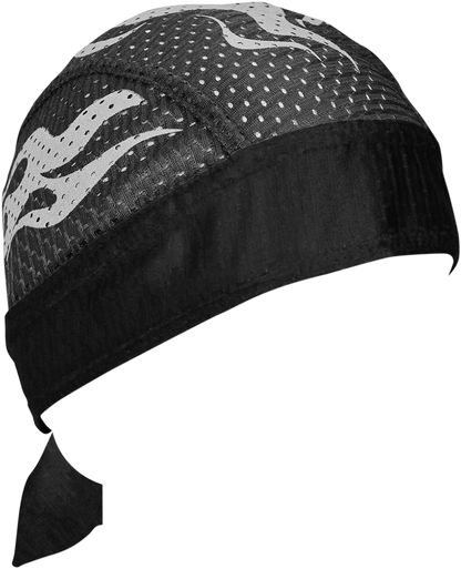 ZAN HEADGEAR Flydanna Vented Sport Headwrap - Reflective Flames ZVS002