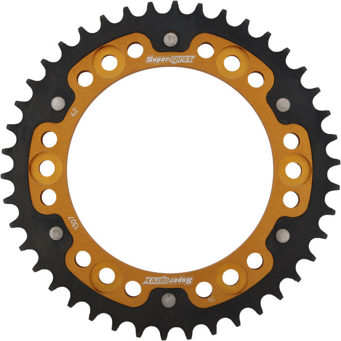 SUPERSPROX Rear Stealth Sprocket Alu/Stl 42t-525 Gld Hon RST-1307-42-GLD