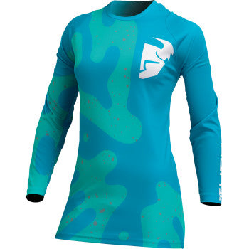 THOR Women's Sector Disguise Jersey - Teal/Aqua - Large 2910-7126