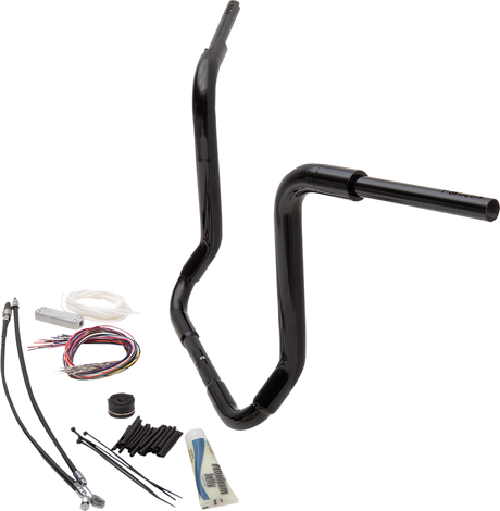 FAT BAGGERS INC. Handlebar Kit - Rounded Top - 16" - Black 809416-B