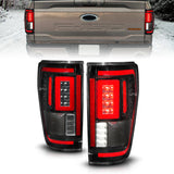 ANZO 21-23 Ford F-150 LED Taillights Seq. Signal w/BLIS Cover - Black Housing 311473