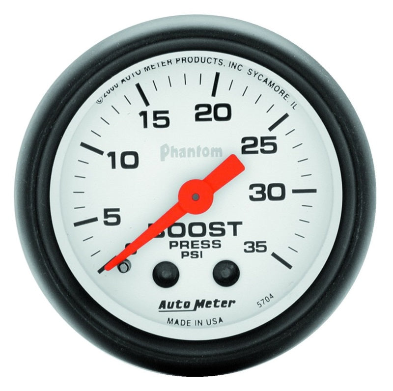Autometer Phantom 52mm 35 PSI Mechanical Boost Gauge 5704