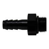 DeatschWerks 6AN ORB Male to 5/16in Male Triple Barb Fitting (Incl O-Ring) - Anodized Matte Black 6-02-0502-B