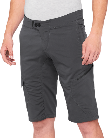 100% Ridecamp Shorts - Charcoal - US 32 40029-00009