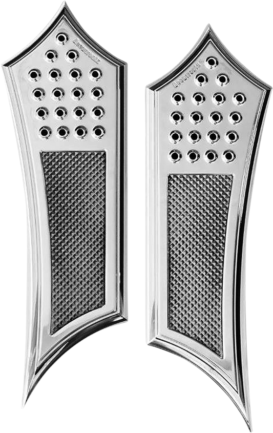 ACCUTRONIX Front Floorboards - Chrome Knurled FBF01-KDIC