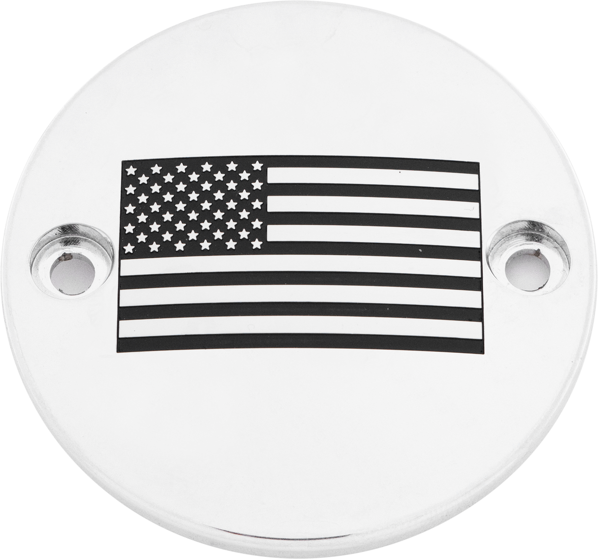 CUSTOM ENGRAVING M8 Timer Cover American Flag Chrome PATR21-63