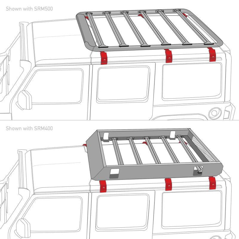 Go Rhino 6pc Rain Gutter Mounting Kit for SRM Rack 5910011T