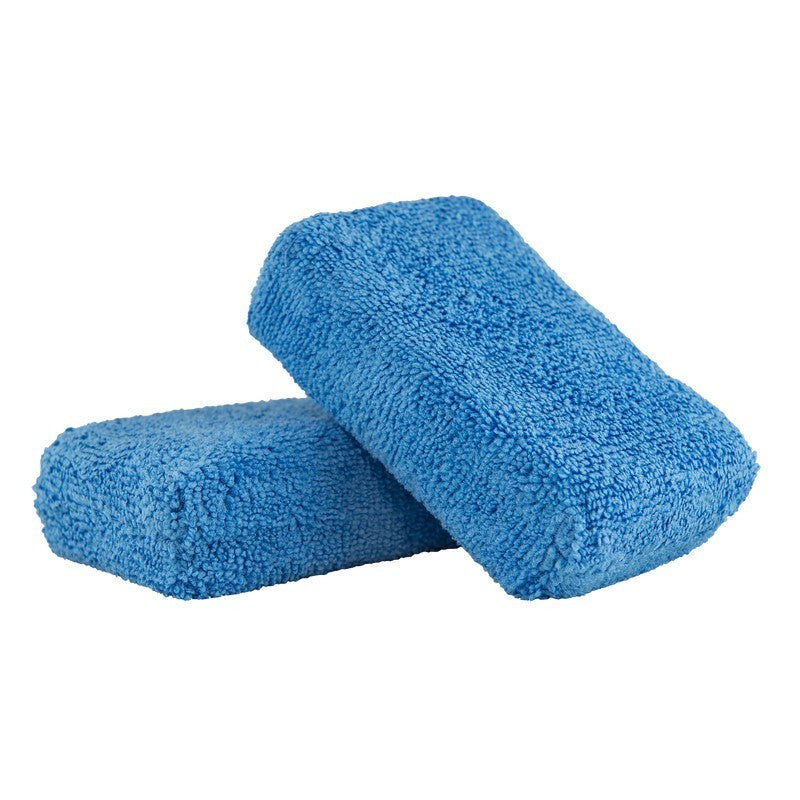 Chemical Guys Premium Grade Microfiber Applicators - 2in x 4in x 6in - Blue - 2 Pack MIC_292_02
