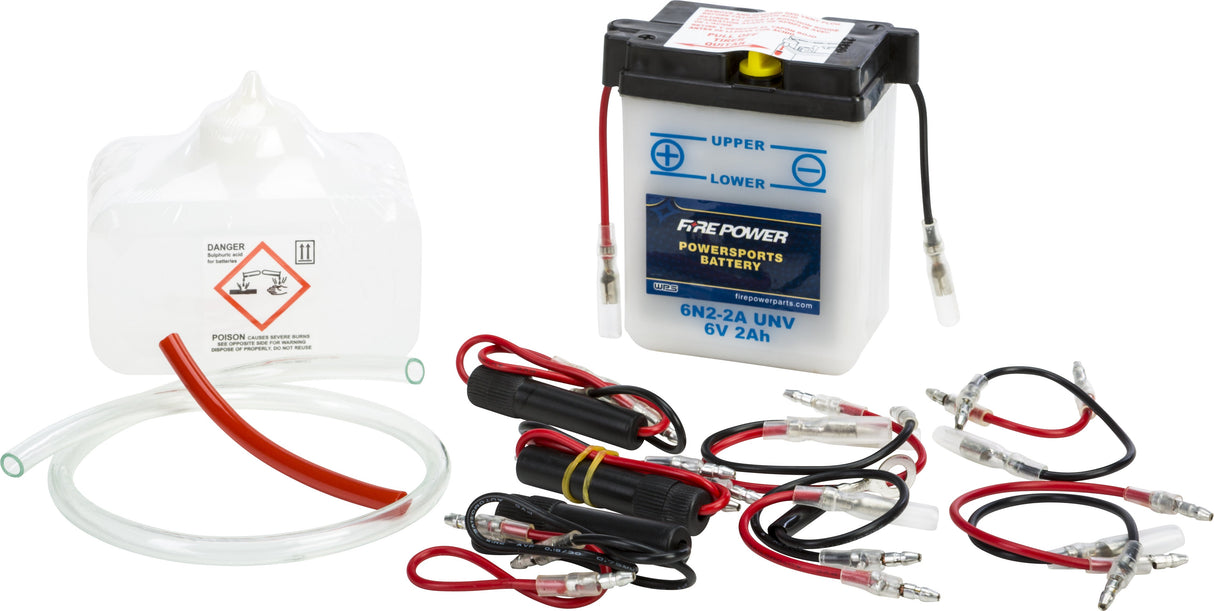 FIRE POWER Battery W/Acid 6n2-2a Unv 6v 6N2-2A/UNV