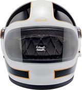 BILTWELL Gringo S Helmet - Gloss White/Black Tracker - XS 1003-566-501