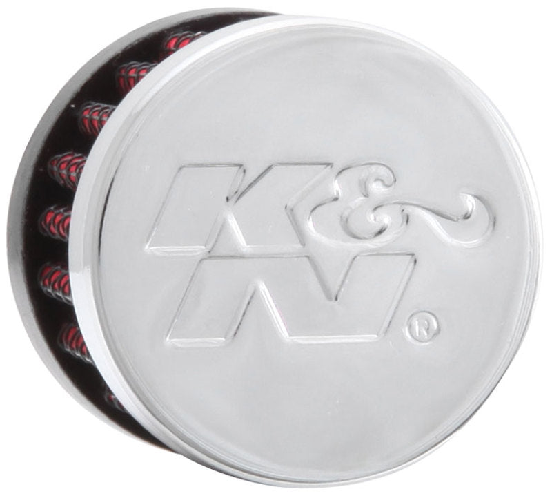 K&N Rubber Base Crankcase Vent Filter - 0.55in Flange ID 1.375in OD 1.125in Height 62-2480