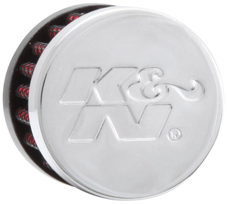 K&N Rubber Base Crankcase Vent Filter - 0.55in Flange ID 1.375in OD 1.125in Height 62-2480