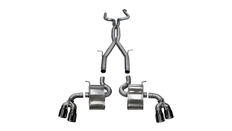 Corsa 16-18 Chevy Camaro SS 6.2L Xtreme+ 2.75in Cat-Back Dual Rear Exit w/ Twin 4in Black PVD Tips 14770BLK
