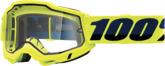 100% Accuri 2 Enduro Moto Goggle Fluo Yellow Clear Lens 50015-00003