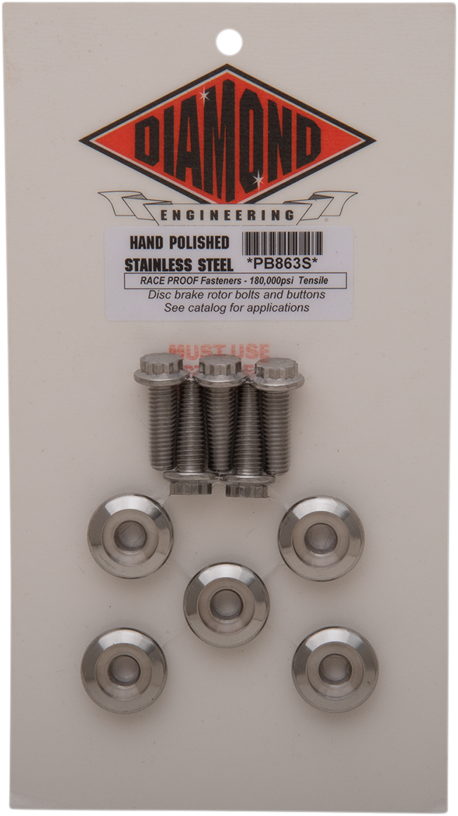 DIAMOND ENGINEERING Bolt Kit - Rotor - Front - FLHT/TR PB863S