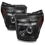 Spyder Ford Super Duty 11-15 Projector Headlights LEDHalo DRL Blk High H1 Low 9006 PRO-YD-FS11-HL-BK 5070272