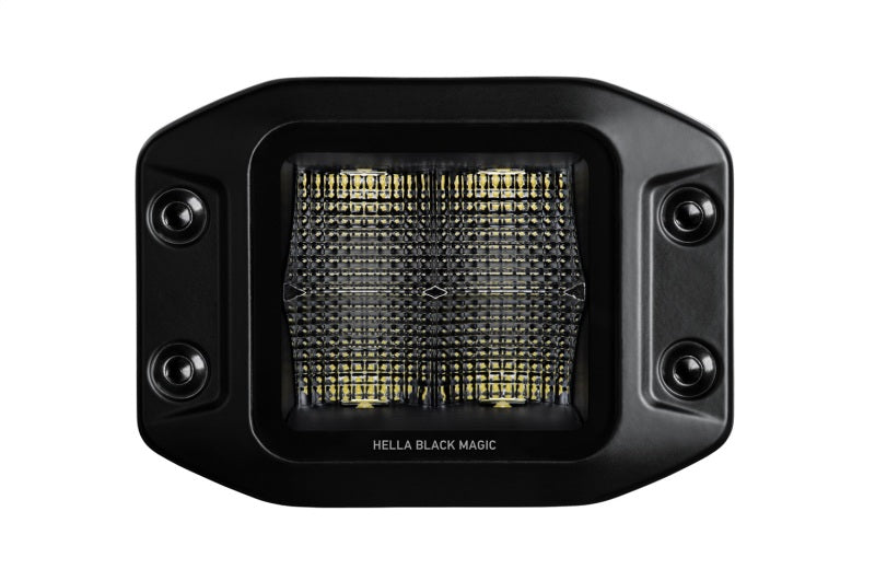 Hella Universal Black Magic 3.2in L.E.D. Cube Kit - Flood Beam (Flush Mount) LA358176831