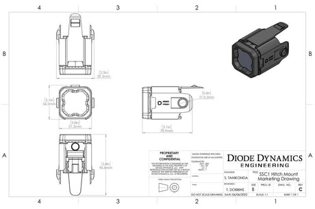 Diode Dynamics Hitch Mount LED Pod Reverse Kit for GMC Sierra 1500 2019-2023 C1R DD7646