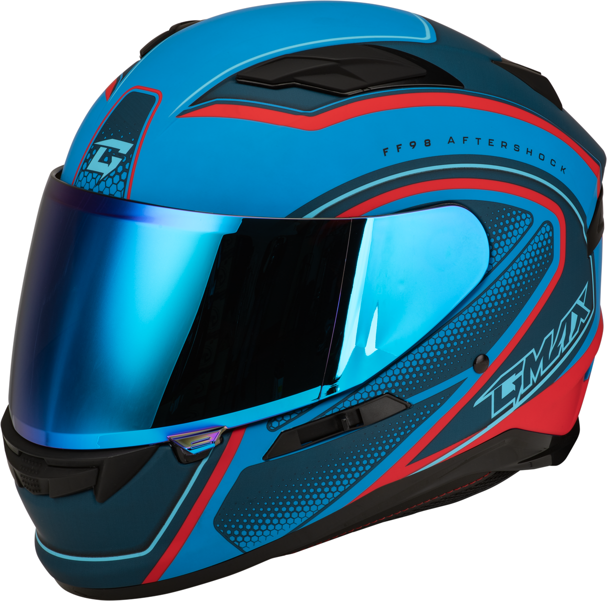 GMAX Ff-98 Aftershock Helmet Matte Blue/Red Xl F19841007-ECE