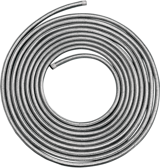 DRAG SPECIALTIES Braided Oil/Fuel Line - Stainless Steel - 1/4" - 3' 096605-HC9