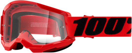 100% Strata 2 Goggles - Red - Clear 50027-00004