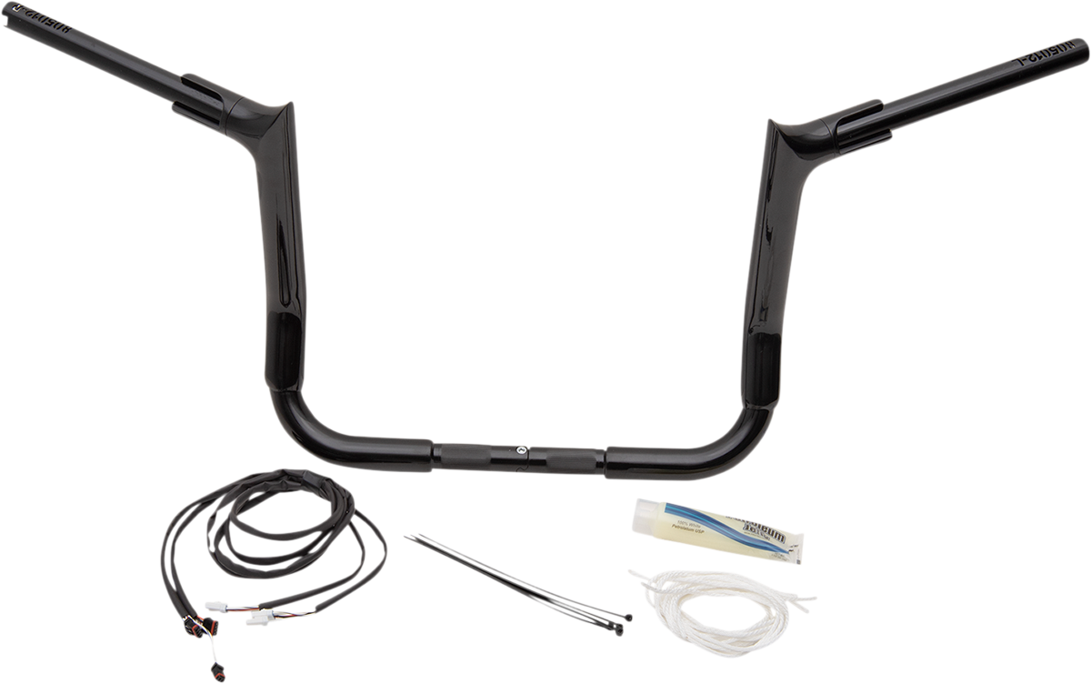 FAT BAGGERS INC. Handlebar Kit - Pointed Top - 12" - Black 809212-B