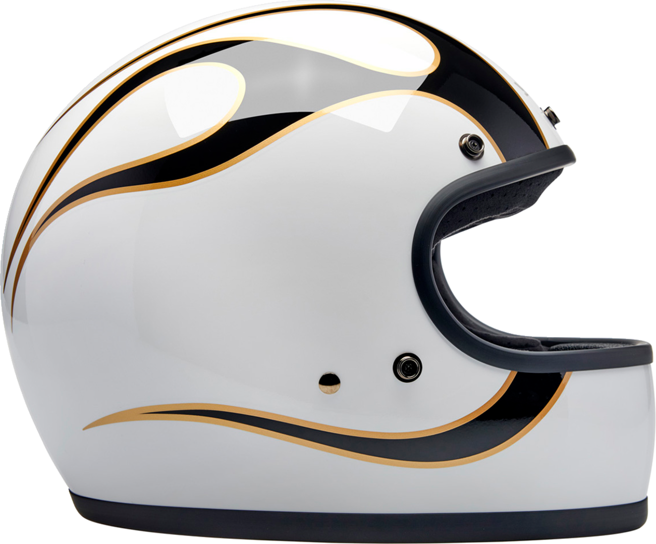 Casco BILTWELL Gringo - Llamas - Blanco/Negro - XS 1002-561-501 