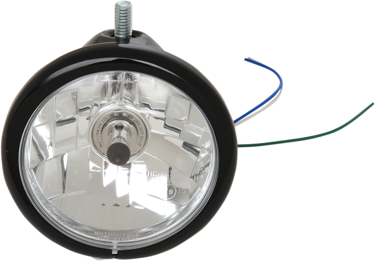 DRAG SPECIALTIES Faro de montaje superior - 5-3/4" - Negro L21-6114SB 