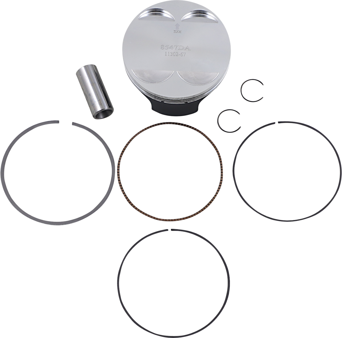 WOSSNER Piston Kit - EXC520 - RR/ EXC/SX 525 - 94.95 mm 8547DA