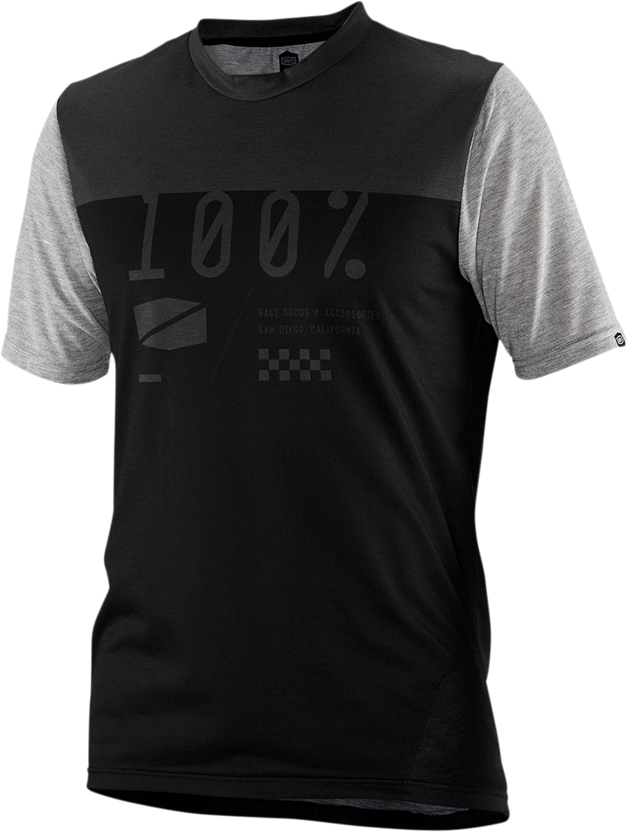 100% Airmatic Jersey - Short-Sleeve - Black/Charcoal - Medium 41312-057-11