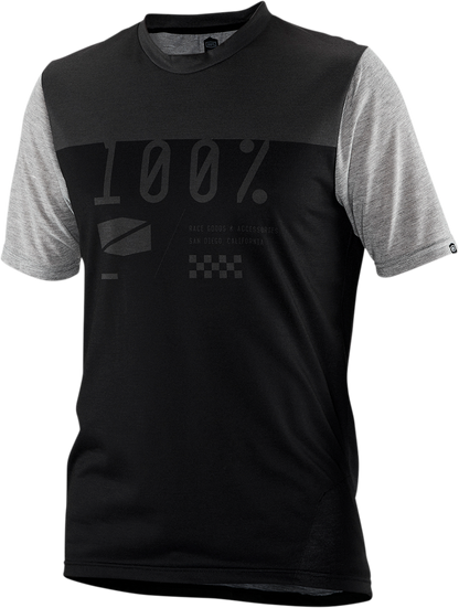 100% Airmatic Jersey - Short-Sleeve - Black/Charcoal - Medium 41312-057-11