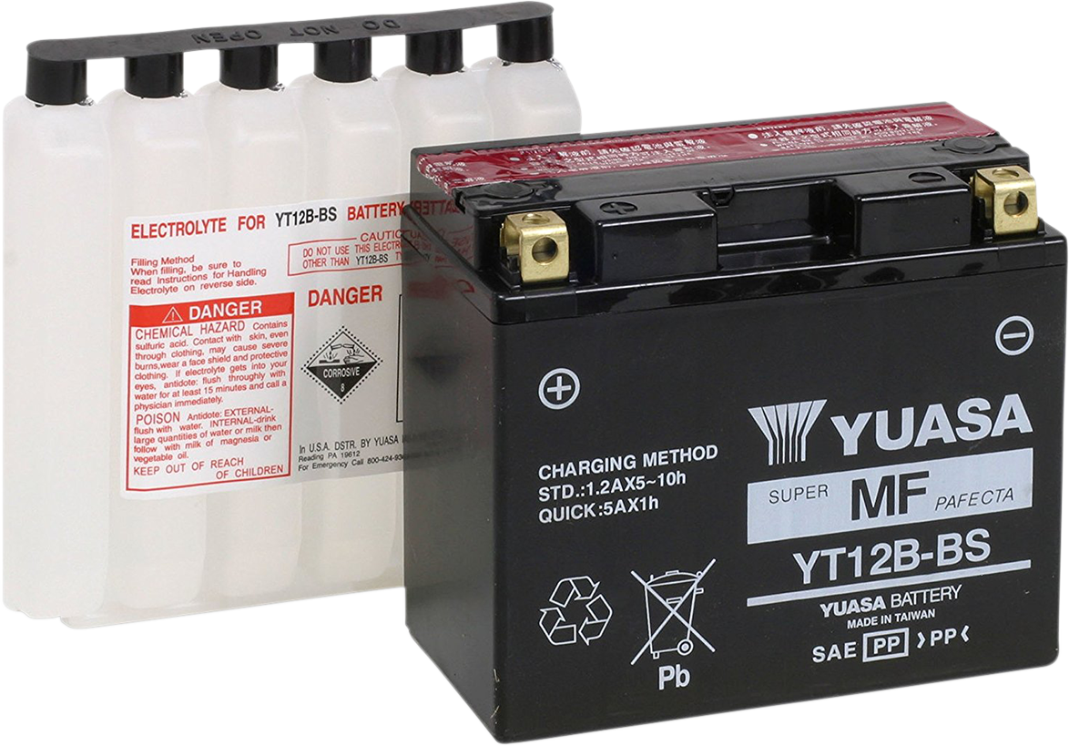 YUASA AGM Battery - YT12B-BS - .52 L YUAM6212B