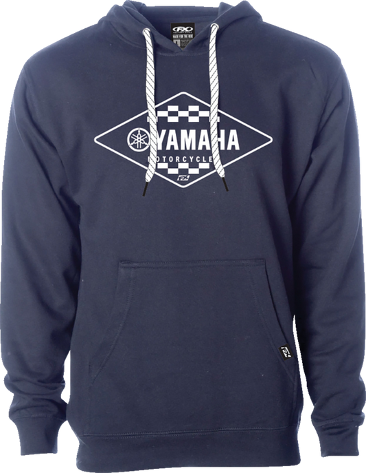 FACTORY EFFEX Yamaha Diamond Pullover Hoodie - Navy - Large 27-88204