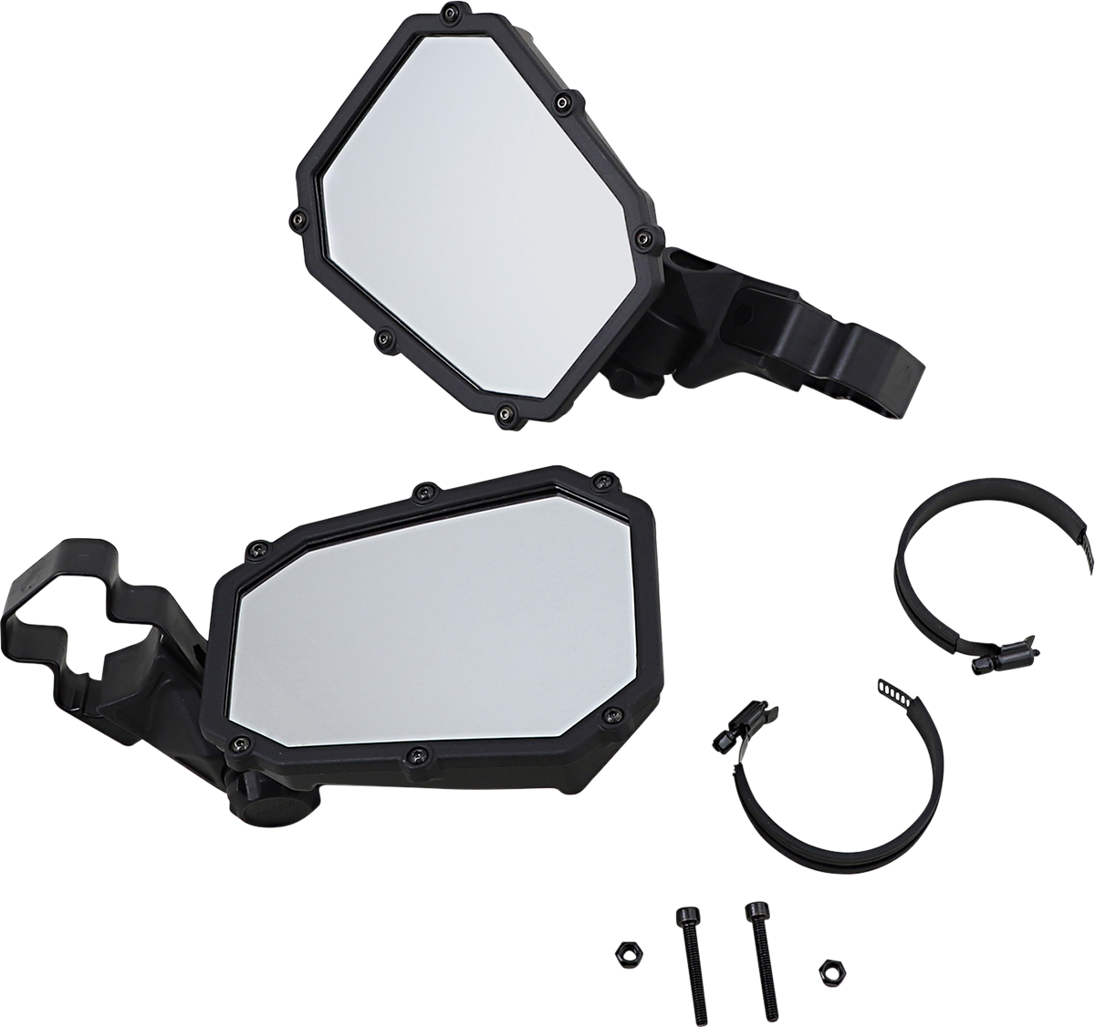 MOOSE UTILITY Mirror - Elite - Side View - Octagon - Black MEMIRKIT-ES1CCS