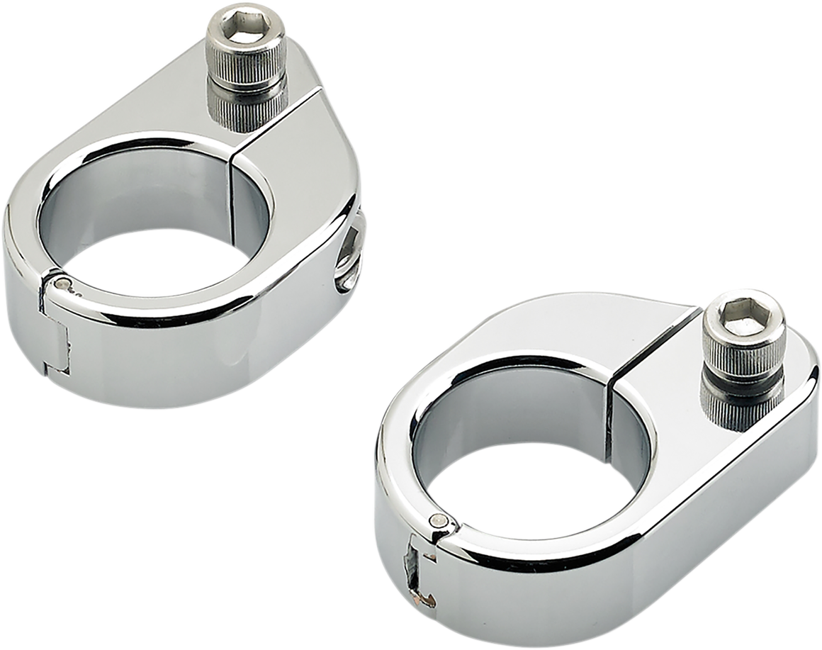 BILTWELL O/S Speed Clamps - Chrome - Straight 6907-105