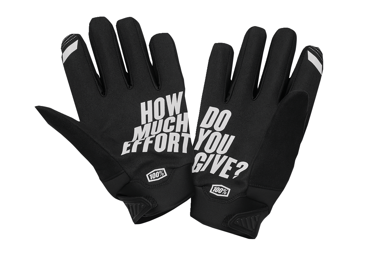 100% Brisker Gloves - Black/Gray - Small 10003-00000