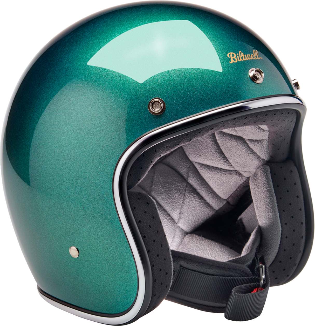 BILTWELL Bonanza Helmet - Metallic Catalina Green - Small 1001-358-202