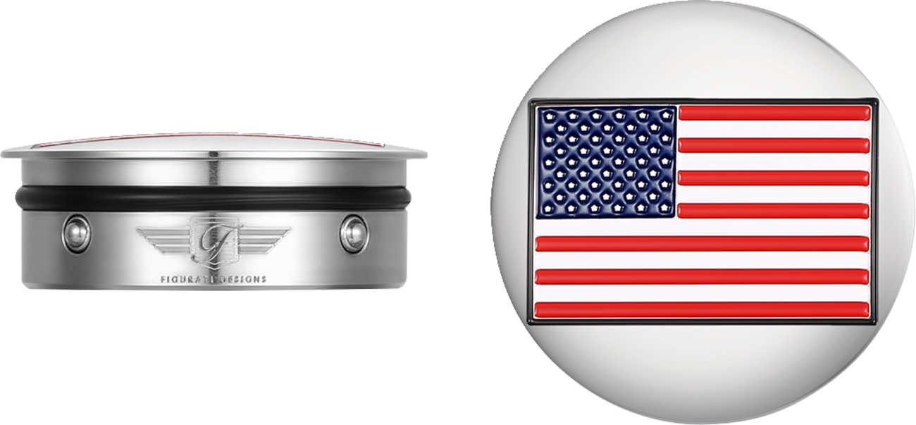 FIGURATI DESIGNS Swing Arm Covers - American Flag - Reversed FD20-AF-SS