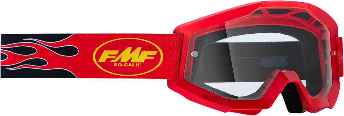 FMF PowerCore Goggles - Flame - Red - Clear F-50050-00008 2601-3004