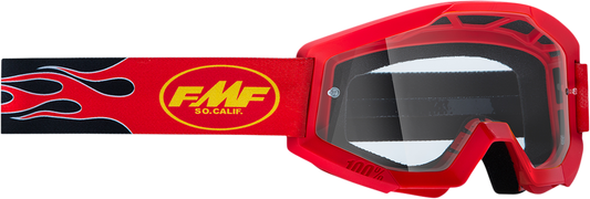 Gafas FMF PowerCore - Flame - Rojo - Transparente F-50050-00008 2601-3004 