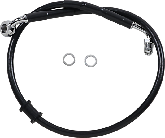 DRAG SPECIALTIES Brake Line - +2" - Black - '18-'21 Softail 618604-2BLK