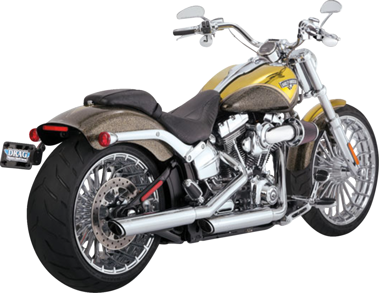 VANCE & HINES 3" Twin Slash Slip-On Muffler - Chrome 16335