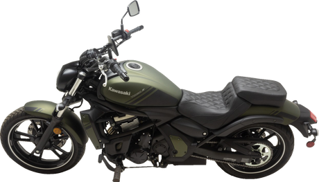 MUSTANG Squareback Seat - Passenger - Black - Diamond Stitch - Vulcan S '15-'23 76431