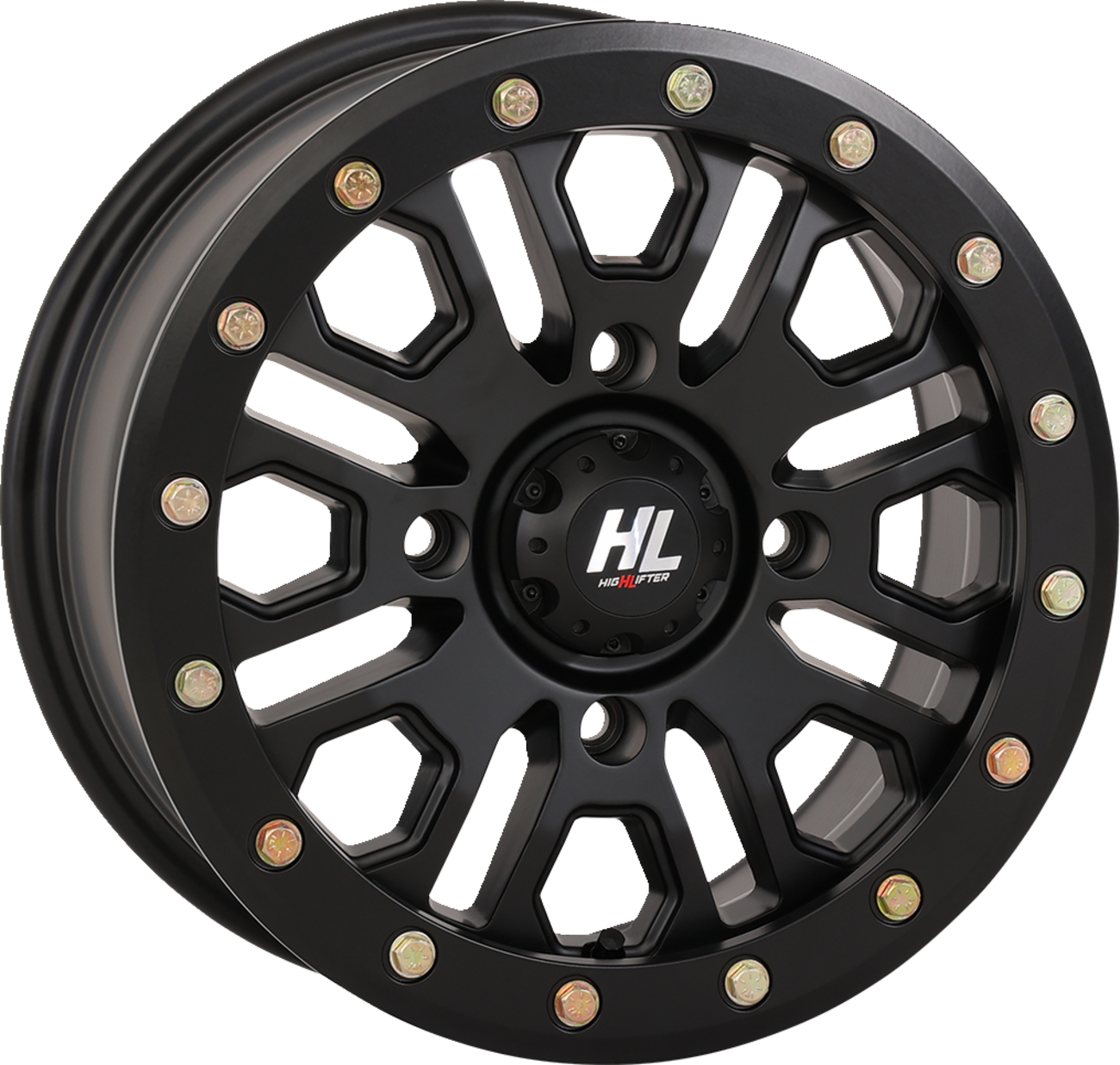 HIGH LIFTER Wheel - HL23 Beadlock - Front/Rear - Matte Black - 14x7 - 4/137 - 5+2 (+38 mm) 14HL23-1437
