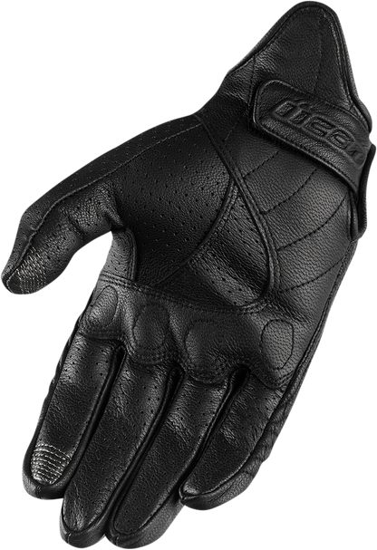 ICON Women's Pursuit Classic™ Perforated Gloves - Black - Large 3302-0802