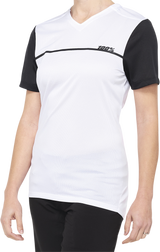 100% Women's Ridecamp Jersey - Short-Sleeve - White/Black - Large 40035-00008