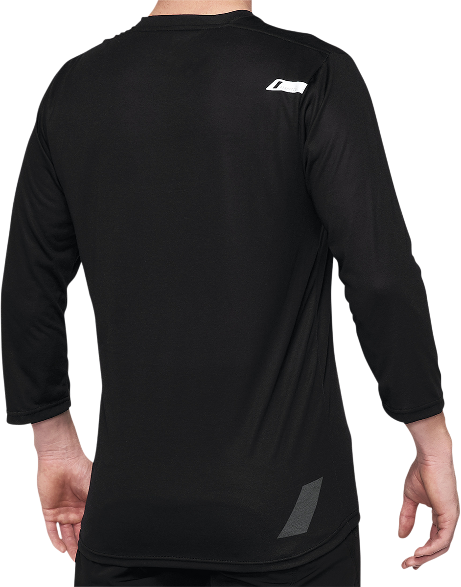 100% Airmatic 3/4 Sleeve Jersey - Black - Small 40018-00000