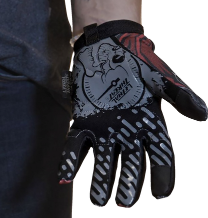 LETHAL THREAT Good N Evil Skulls Gloves - Black - Small GL15021S